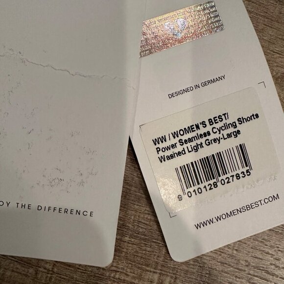 Womens Best Power Seamless Cycling Shorts Washed Light Grey Large NEW - Picture 2 of 7